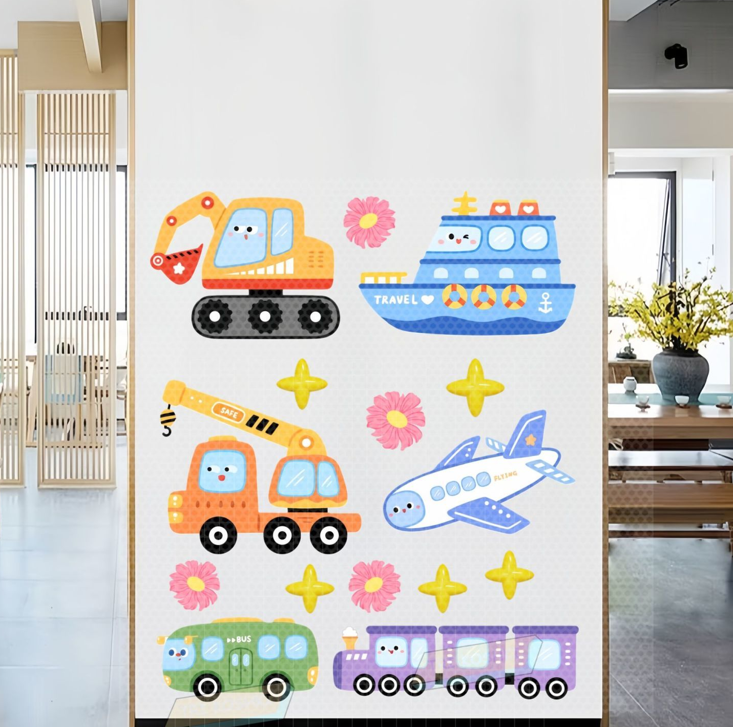DILIDORA Travel Theme Wall Stickers - High-Definition, Waterproof, Self-Adhesive